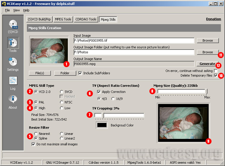 The MPEG Stills page